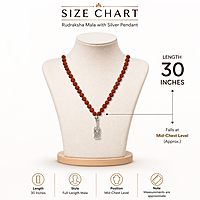 Rudraksha Mala With Sterling Silver Murugan Pendent/Dollar