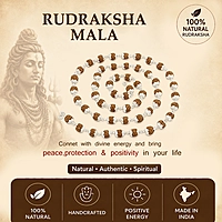 925 Sterling Silver tied Rudraksha Mala Panch Mukhi 5 Mukhi Five Face 54 Beads