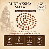 925 Sterling Silver tied Rudraksha Mala Panch Mukhi 5 Mukhi Five Face 54 Beads