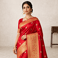 Red Traditional Silk Saree