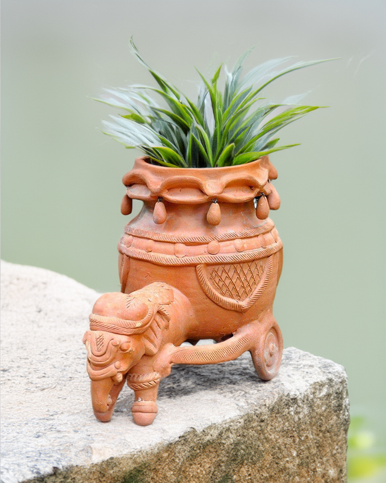 Rustic Charm Planter on Wheels