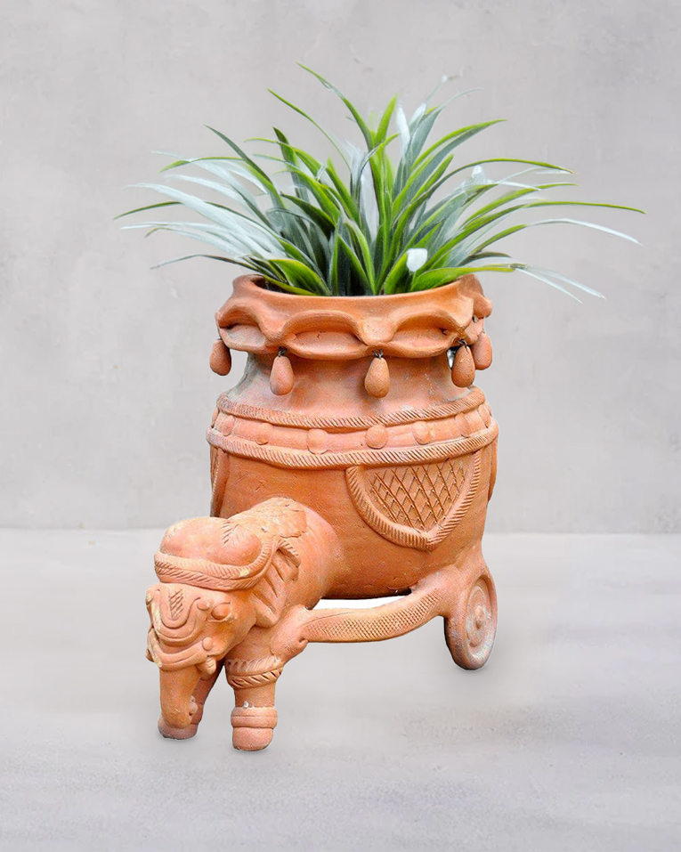 Rustic Charm Planter on Wheels