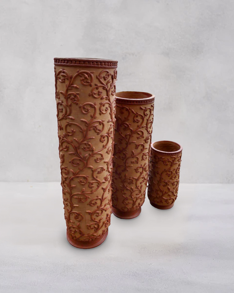 Rustic Charm Terracotta Planter Set