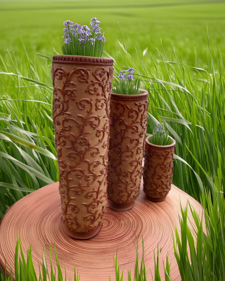 Rustic Charm Terracotta Planter Set