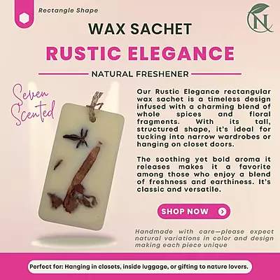 Natural Wax Sachet – Seven Scented Botanical Blend | Available in Rectangle, Oval, Hexa & Circle