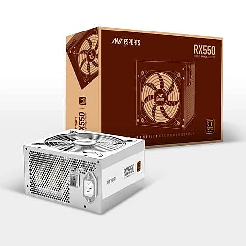 Ant Esports RX550 White SMPS – 550W Power Supply | 80 Plus Bronze | Non-Modular
