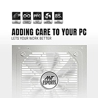 Ant Esports RX650 White SMPS – 650W Power Supply | 80 Plus Bronze | Non-Modular