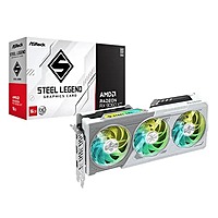 ASRock RX 9060 XT Steel Legend OC 16GB GDDR6 Graphics Card – Triple-Fan | 4K Support