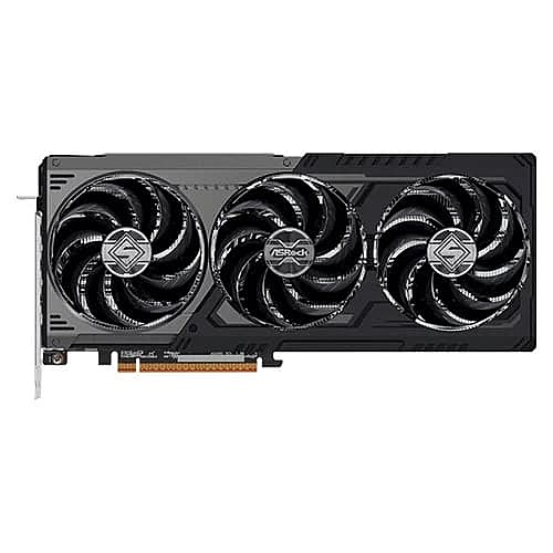ASRock RX 9070 XT Steel Legend Dark 16GB GDDR6 Graphics Card – Triple Fan | 4K Support
