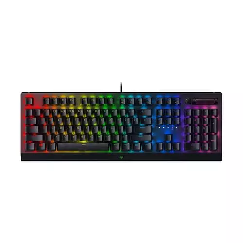 Razer BlackWidow V3 Mechanical Gaming Keyboard – Green Switches | RGB | Wrist Rest