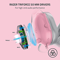 Razer BlackShark V2 X 7.1 Gaming Headset – Fixed Mic | 50mm Drivers | Quartz Color