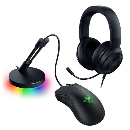 Razer Game On Bundle – Mouse, Mouse Cable Holder & Headset | Ultimate Gaming Set