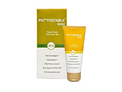 Photostable Gold Matte Finish Sunscreen Gel SPF 50