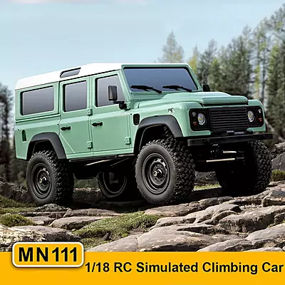 MN111 1:18 Scale 4WD RC Rock Crawler – Land Rover Defender D110 Alloy Edition| 2.4GHz RTR Off-Road Remote Control Car