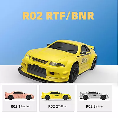 LDARC R02 1:64 Scale Micro RC Drift Car RTR | High-Speed Remote Control Car