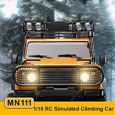 MN111 1:18 Scale 4WD RC Rock Crawler – Land Rover Defender D110 Alloy Edition| 2.4GHz RTR Off-Road Remote Control Car