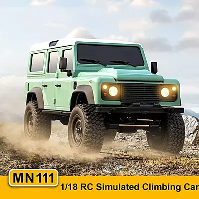 MN111 1:18 Scale 4WD RC Rock Crawler – Land Rover Defender D110 Alloy Edition| 2.4GHz RTR Off-Road Remote Control Car