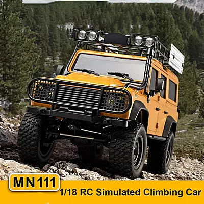 MN111 1:18 Scale 4WD RC Rock Crawler – Land Rover Defender D110 Alloy Edition| 2.4GHz RTR Off-Road Remote Control Car