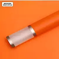 Korean Flower Wrapping Sheets – Orange with Border | Premium Waterproof Bouquet Wrapping Paper