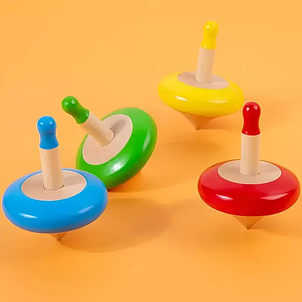 Channapatna Wooden Spinning Tops for Kids
