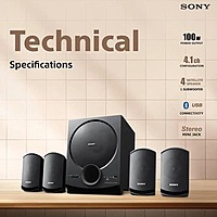 Sony SA-D40M2 4.1 Channel Bluetooth Speaker System – Deep Bass | Home Audio