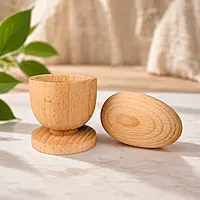 Channapatna Toys Montessori Wooden Egg and Cup Set