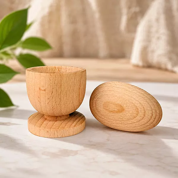 Channapatna Toys Montessori Wooden Egg and Cup Set