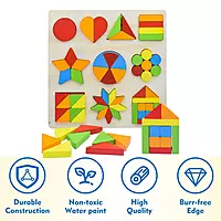 Wooden Shapes Puzzle Learning Toy – Montessori Educational Toy