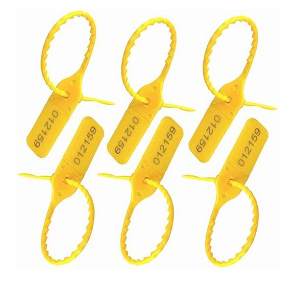 Tie Yellow, Red Safety Inspection Tag, Size: 2'' Inch