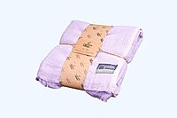Luxury Purple Bamboo Cotton Bath Towel with Hair Wrap