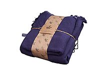 Navy Aura Cotton Bath Towel & Hair Wrap