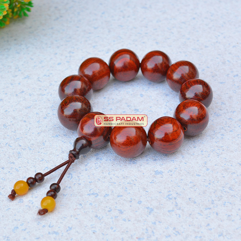 22mm Red Sandalwood (Lal Chandan) Bracelet