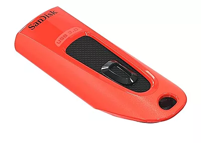 SanDisk Ultra USB 3.0 Flash Drive, CZ48 64GB, USB3.0, Red, Up to 130MB/s, Stylish Sleek Design, 5Y