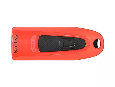 SanDisk Ultra USB 3.0 Flash Drive, CZ48 64GB, USB3.0, Red, Up to 130MB/s, Stylish Sleek Design, 5Y