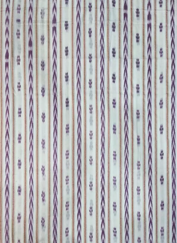 Ginia Sar Manibandha Fabric-White~Purple