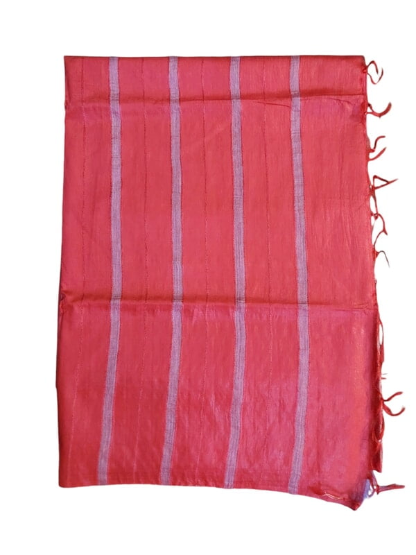 Red Woven Kota Silk Saree with Running Blouse