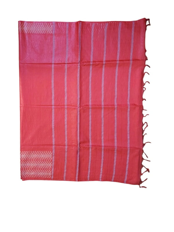 Red Woven Kota Silk Saree with Running Blouse