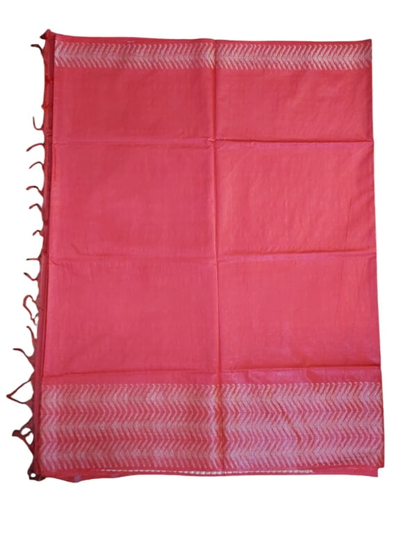 Red Woven Kota Silk Saree with Running Blouse