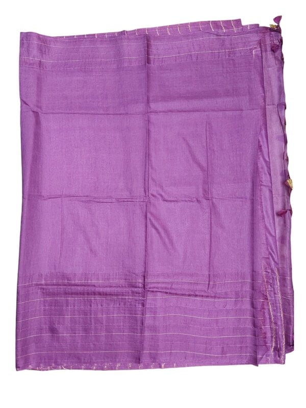 Dark Purple Woven Kota Silk Saree with Running Blouse