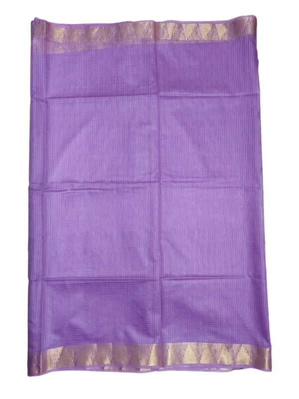 Lavender Plain Kota Silk Saree with Running Blouse