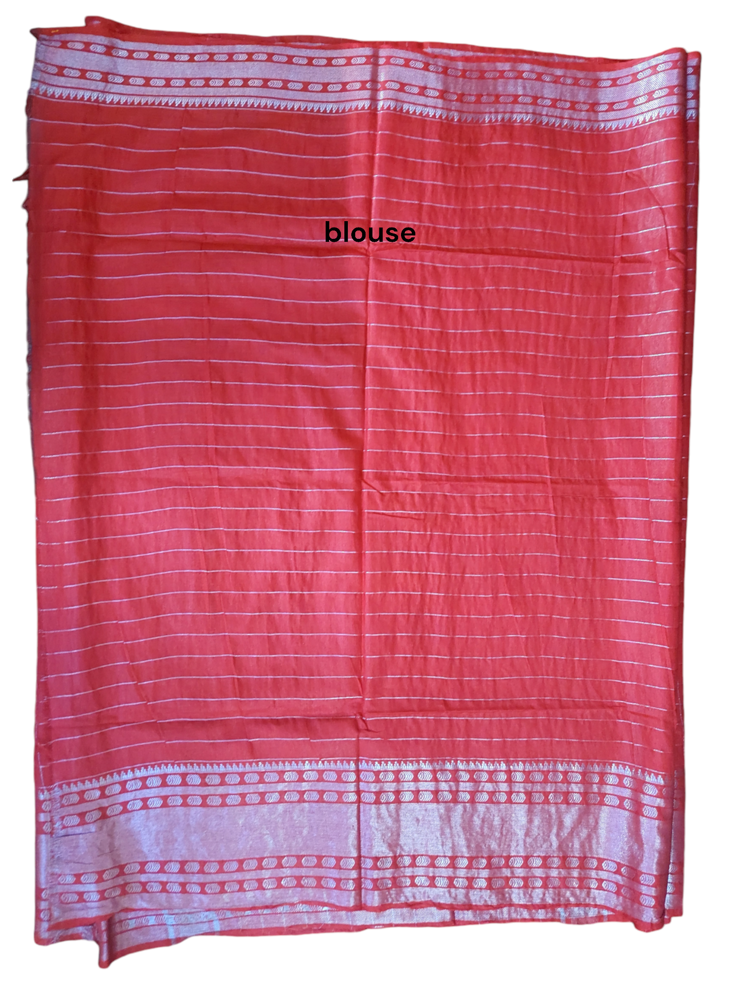 Maroon with Silver Woven Kota Silk Saree with Running Blouse