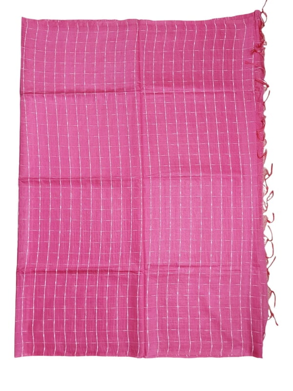 Pink Woven Kota Silk Saree with Running Blouse
