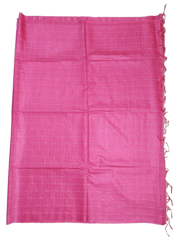 Pink Woven Kota Silk Saree with Running Blouse