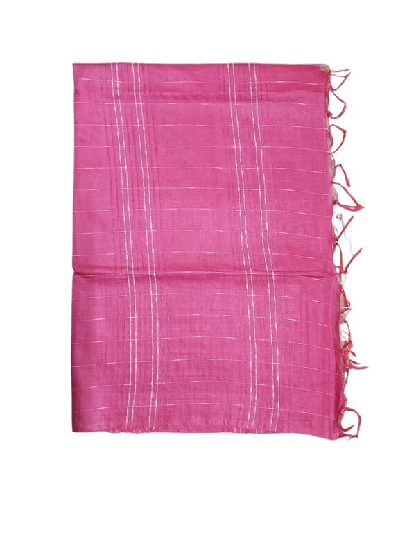 Pink Woven Kota Silk Saree with Running Blouse