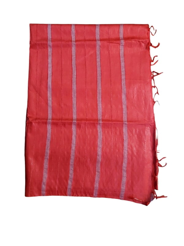 Red Woven Kota Silk Saree with Running Blouse