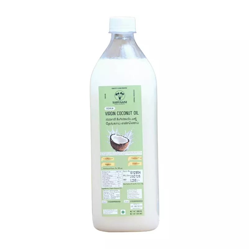 Premium Virgin Coconut Oil (Fresh Tiptur - 1L) | DME Method