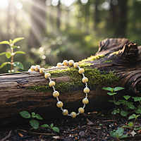 925 Sterling Silver tied Sandalwood Mala 54 Pure Beads of Fragrance , Peace