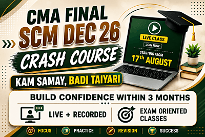 CMA Final SCM Crash Course By CA Satish Jalan for Dec 26