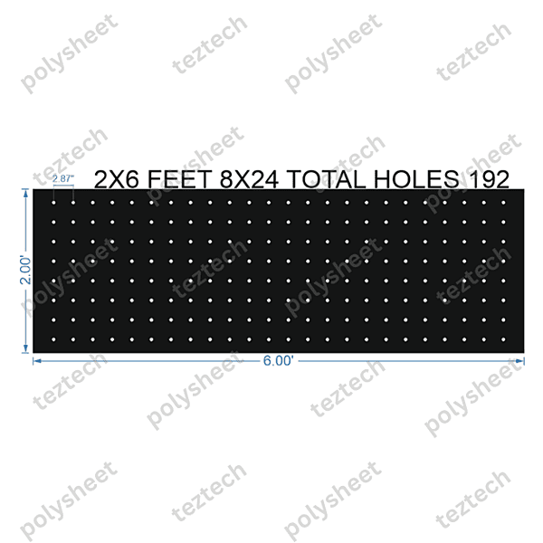 SCR102 2X6 FEET 8X24 HOLES SCREEN TOTAL HOLES=192scr102