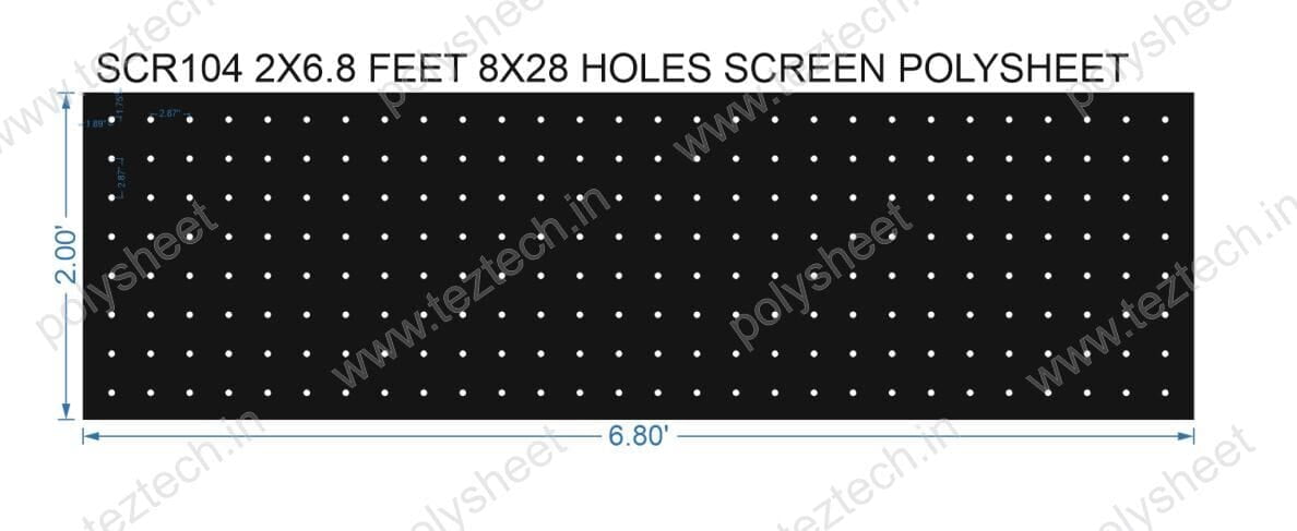 SCR104 2X6.8 FEET 8X28 HOLES SCREEN POLYSHEET